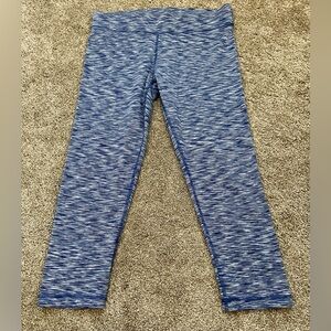 Velocity Blue Patterned Activewear Leggings